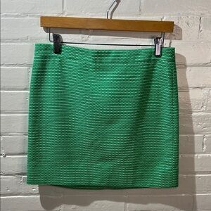 J. Crew Textured Green Mini Skirt